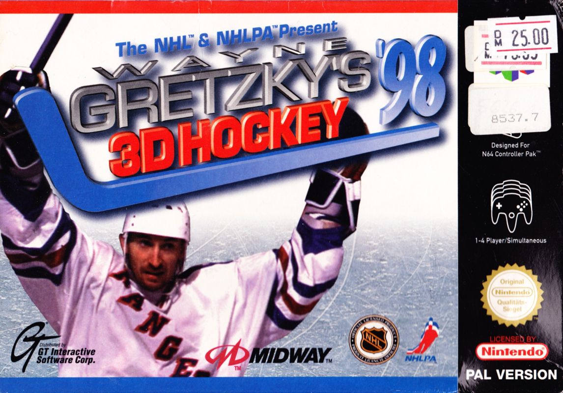 Wayne Gretzky's 3D Hockey 98 box art for Nintendo 64